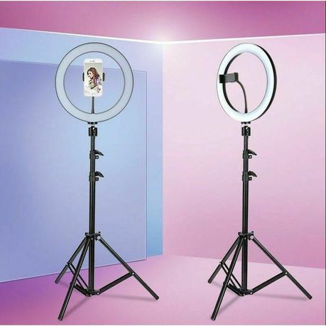 26cm Dimmable Cold Warm LED Studio Camera Ring Light Photo Phone Video Light Lamp for TikTok,Youtube, Selfie+Tripod Stand