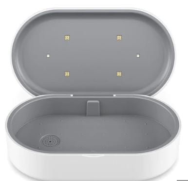 Multifunctional UV Sterilization Box Wireless Fast Charging Portable Mobile Phone Cosmetics Ultraviolet Disinfection Lamp – White